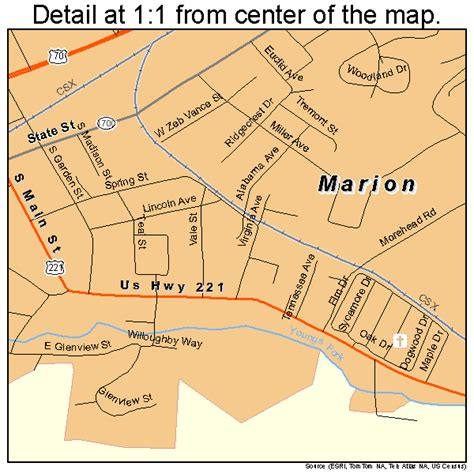 Name: Marion topographic map, elevation, terrain.. Location: Marion, McDowell County, North Carolina, 28752, United States (35.65097 -82.04611 35.70810 -81.95530)